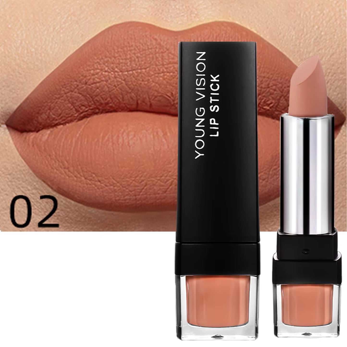 6-Color Matte Lipstick , Non-Fading, Non-Stick Cup Long-Lasting Velvet Finish, Smooth Matte Lip Color Waterproof Smudge-Proof