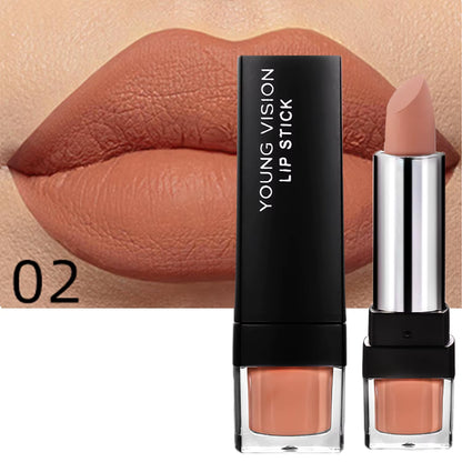 6-Color Matte Lipstick , Non-Fading, Non-Stick Cup Long-Lasting Velvet Finish, Smooth Matte Lip Color Waterproof Smudge-Proof