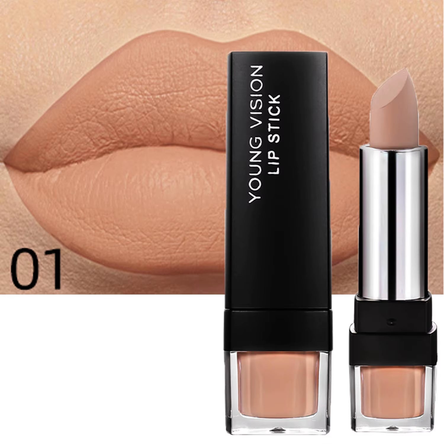 6-Color Matte Lipstick , Non-Fading, Non-Stick Cup Long-Lasting Velvet Finish, Smooth Matte Lip Color Waterproof Smudge-Proof